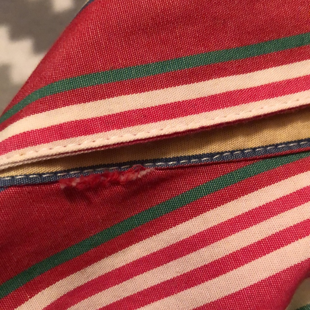 Talbots Multicolor Striped Button Down Top Size M - image 8